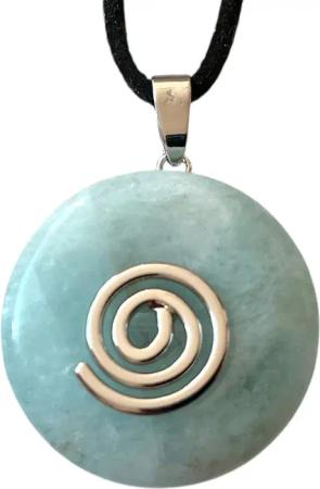 Steinfixx® Lange Kette echter Edelsteindonut 30