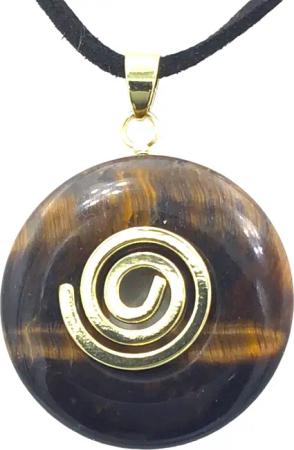 Steinfixx® Lange Kette echter Edelsteindonut 30