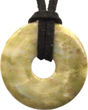 Steinfixx® Lange Kette echter Edelsteindonut 30