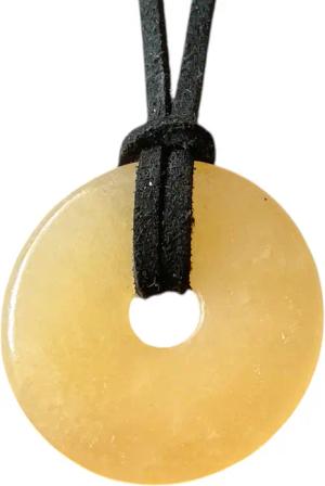 Steinfixx® Lange Kette echter Edelsteindonut 30