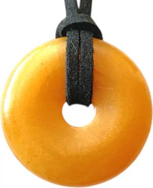 Steinfixx® Lange Kette echter Edelsteindonut 30