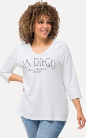 Ulla Popken T-Shirt Shirt Stadtname V-Ausschnitt