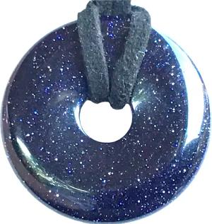 Steinfixx® Lange Kette echter Edelsteindonut 30