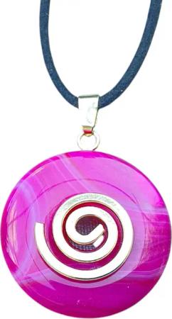 Steinfixx® Lange Kette echter Edelsteindonut 30