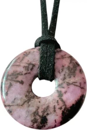 Steinfixx® Lange Kette echter Edelsteindonut 30