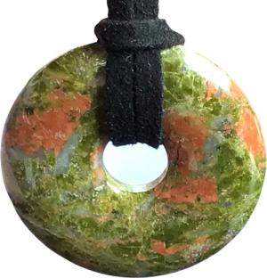 Steinfixx® Lange Kette echter Edelsteindonut 30