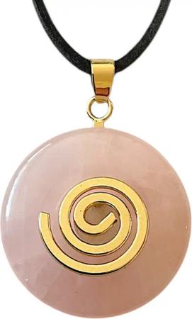Steinfixx® Lange Kette echter Edelsteindonut 30