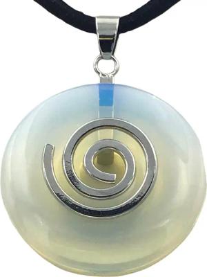 Steinfixx® Lange Kette echter Edelsteindonut 30