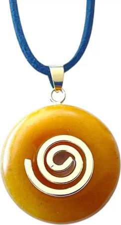 Steinfixx® Lange Kette echter Edelsteindonut 30