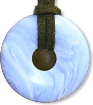 Steinfixx® Lange Kette echter Edelsteindonut 30