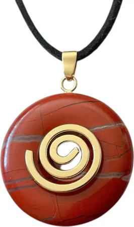 Steinfixx® Lange Kette echter Edelsteindonut 30
