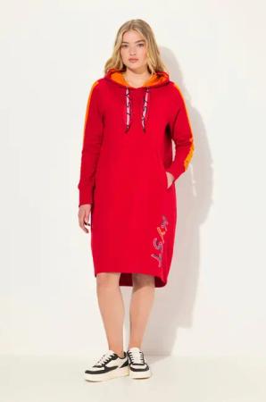 Laurasøn Jerseykleid Sweatkleid Kapuze Langarm Made