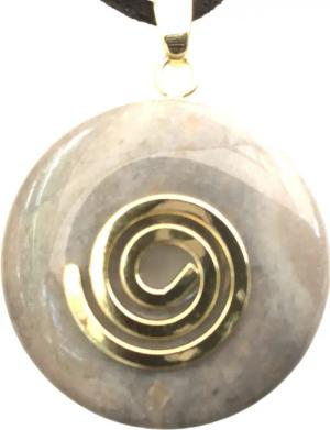Steinfixx® Lange Kette echter Edelsteindonut 30
