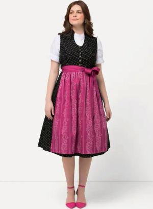 Ulla Popken Dirndl Dirndl Schmuckknöpfe Stehkragen