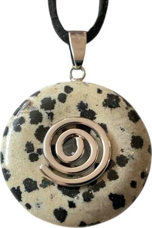 Steinfixx® Lange Kette echter Edelsteindonut 30