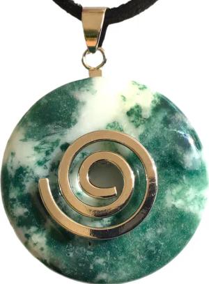 Steinfixx® Lange Kette echter Edelsteindonut 30