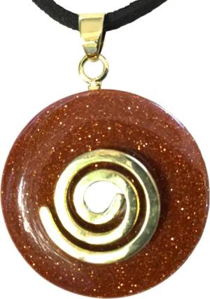Steinfixx® Lange Kette echter Edelsteindonut 30