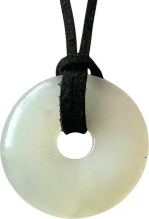 Steinfixx® Lange Kette echter Edelsteindonut 30