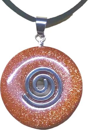 Steinfixx® Lange Kette echter Edelsteindonut 30