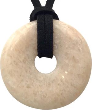 Steinfixx® Lange Kette echter Edelsteindonut 30