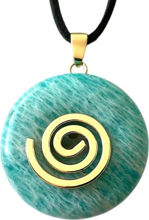 Steinfixx® Lange Kette echter Edelsteindonut 30