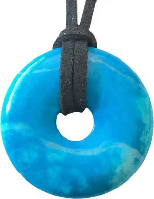 Steinfixx® Lange Kette echter Edelsteindonut 30