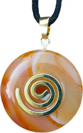 Steinfixx® Lange Kette echter Edelsteindonut 30