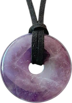 Steinfixx® Lange Kette echter Edelsteindonut 30