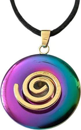 Steinfixx® Lange Kette echter Edelsteindonut 30