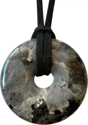Steinfixx® Lange Kette echter Edelsteindonut 30