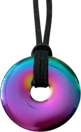Steinfixx® Lange Kette echter Edelsteindonut 30