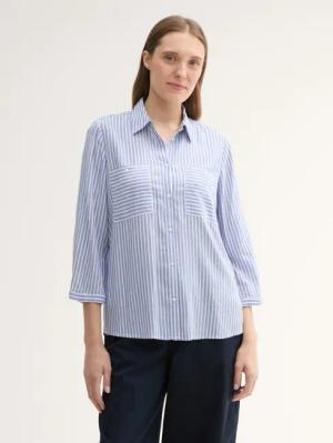 TOM TAILOR Langarmbluse Gestreifte Bluse mit