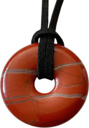 Steinfixx® Lange Kette echter Edelsteindonut 30