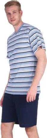 Moonline Shorty Herren Pyjama kurzer Schlafanzug