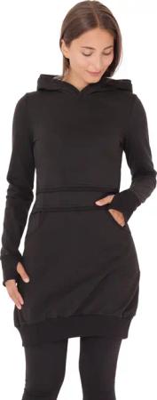 PUREWONDER Sweatkleid Kapuzenpullover-Kleid dr19 einfarbiges Hoodie-Kleid