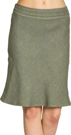 Caspar Faltenrock RO021 eleganter Damen Leinenrock