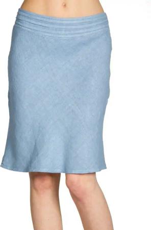 Caspar Faltenrock RO021 eleganter Damen Leinenrock