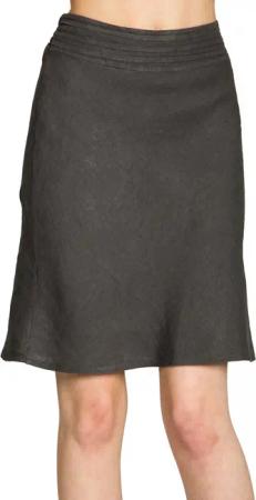 Caspar Faltenrock RO021 eleganter Damen Leinenrock