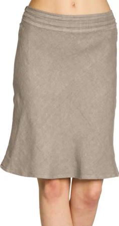 Caspar Faltenrock RO021 eleganter Damen Leinenrock