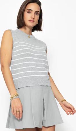 SASSYCLASSY Strickpullover Pullunder Damen gestreift mit