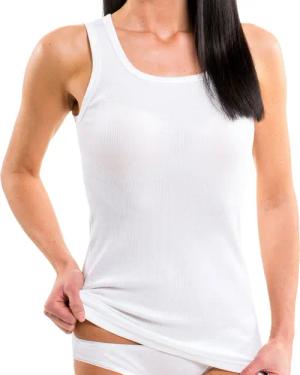 HERMKO Achseltop 91338 Damen Doppelripp Longshirt