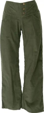 Guru-Shop Relaxhose Cordhose mit leicht ausgestelltem