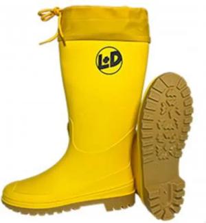 L+D Giallo PVC-Freizeitstiefel Gummistiefel mit Schnürmanschette
