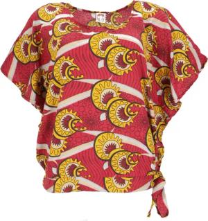 Guru-Shop Longbluse Lockere Sommerbluse mit afrikanischem