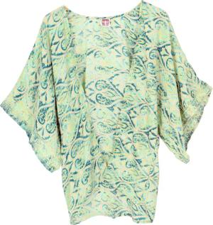 Guru-Shop Kimono Kimonojäckchen, kurzer Boho Kimono,..,