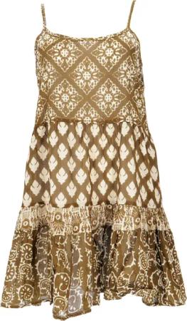 Guru-Shop Midikleid Boho Minikleid, luftiges Stufenkleid