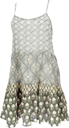 Guru-Shop Midikleid Boho Minikleid, luftiges Stufenkleid