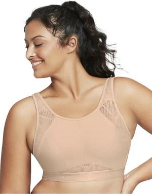 GLAMORISE Sport-BH Atmungsaktiver Mesh-Sport-BH