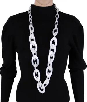 MIRROSI Lange Kette Damen Statement Halskette
