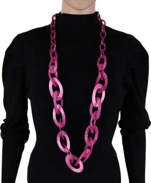 MIRROSI Lange Kette Damen Statement Halskette
